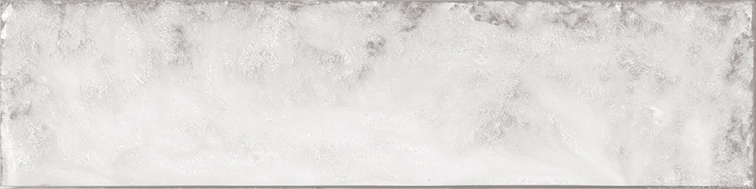 Daloa White Ceramic Gloss Brick Wall Tile 7.5x30cm