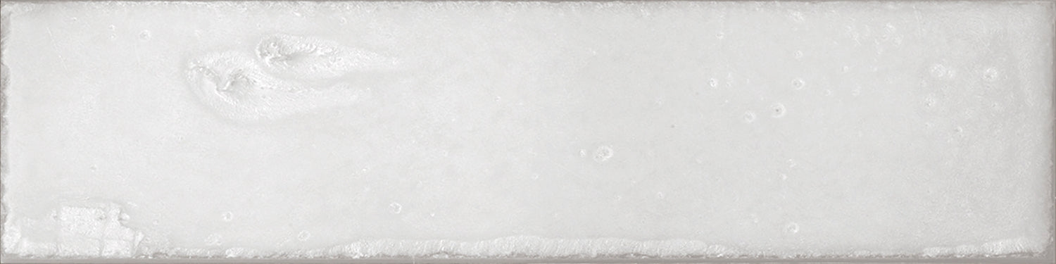 Daloa White Ceramic Gloss Brick Wall Tile 7.5x30cm