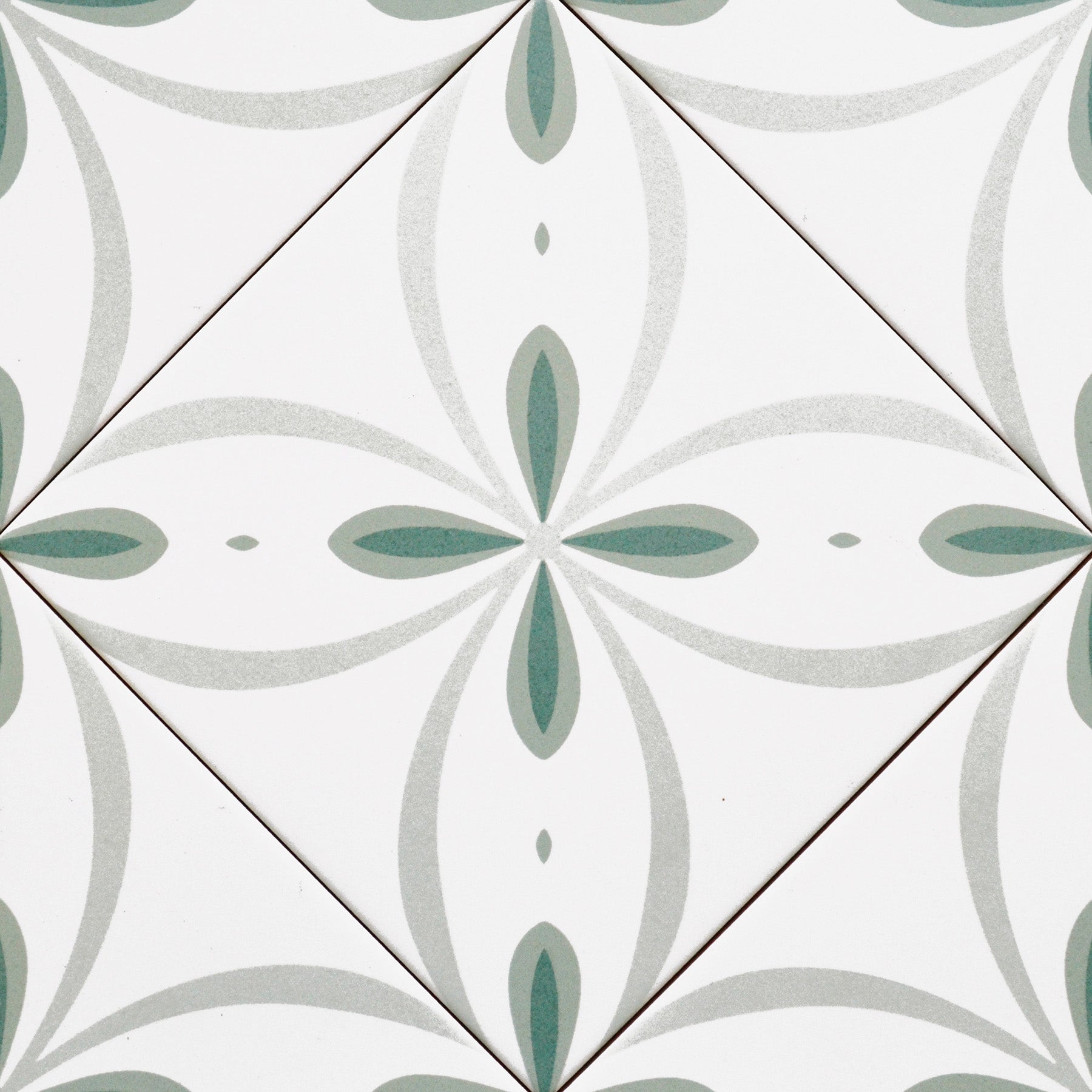 Imperia Green & White Ceramic Slip Resistant Tile 20x20cm