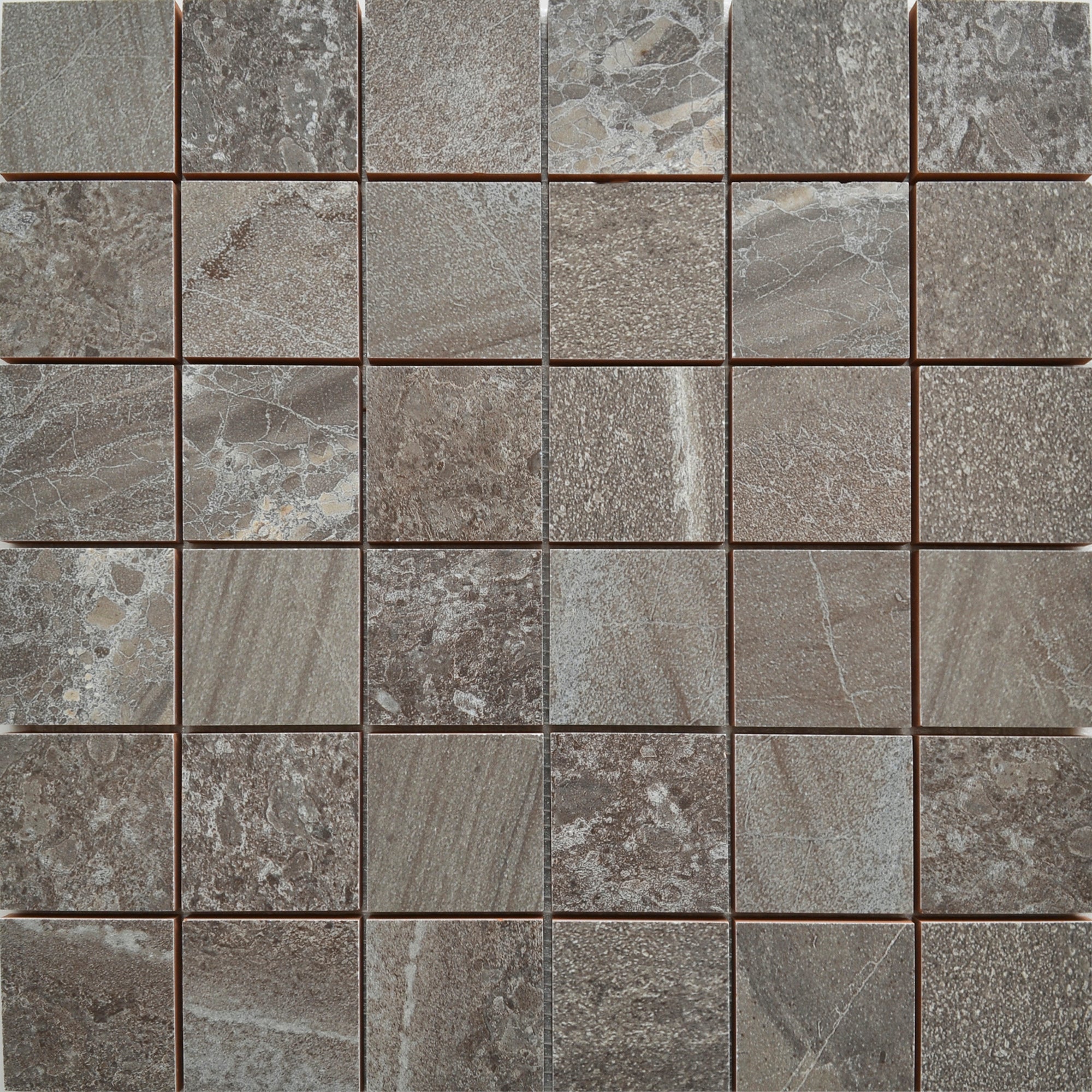 Dallas Graphite Ceramic Satin Finish Wall Mosaic 30x30cm