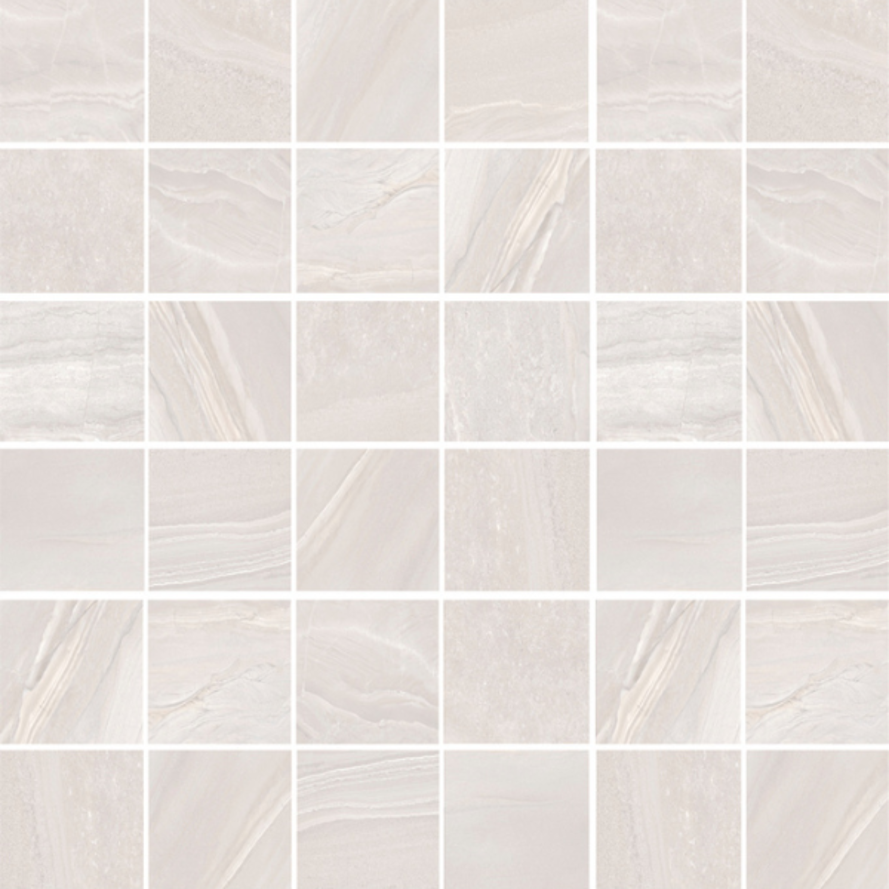 Dallas Nacar White Ceramic Satin Wall Mosaic 30x30cm