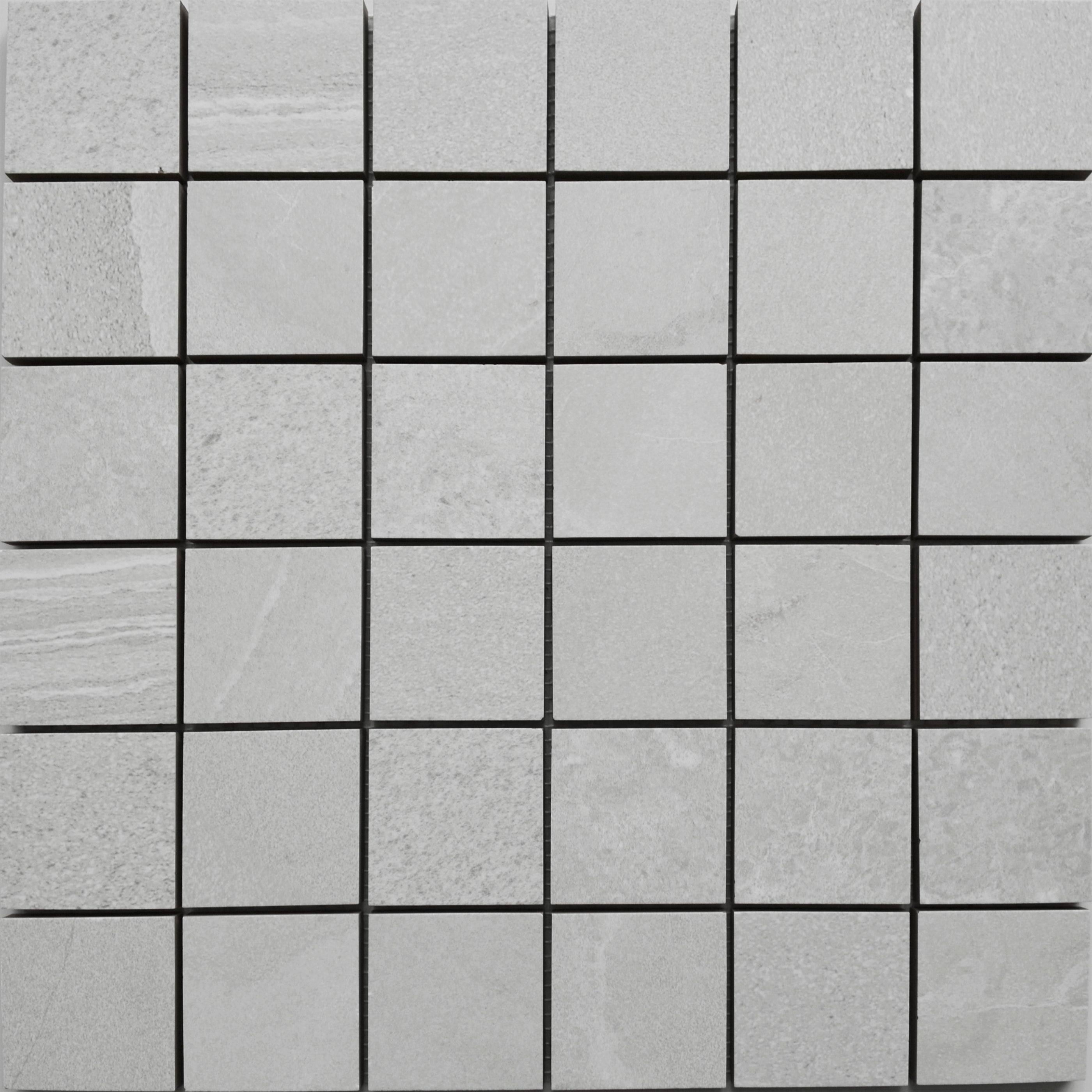 Dallas Silver Grey Ceramic Satin Wall Mosaic 30x30cm