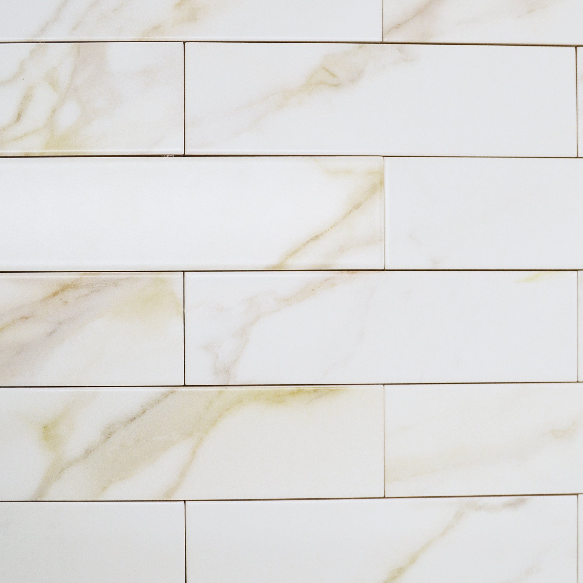 Dragoni Gold Ceramic Matt Brick Wall Tile 7.5x30cm