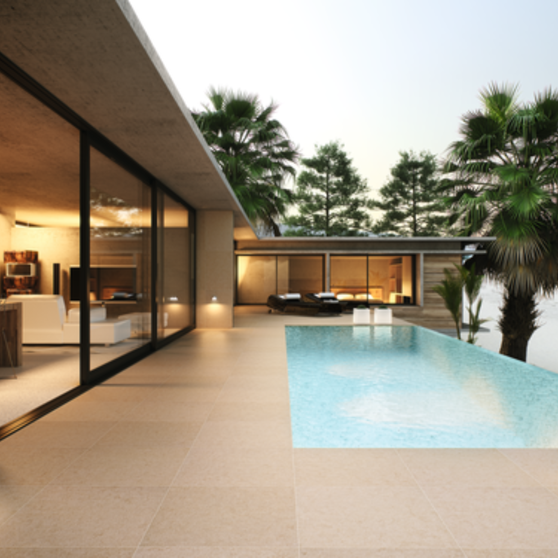 Dolomite Beige Porcelain Textured Patio Tile 45x90cm 2cm