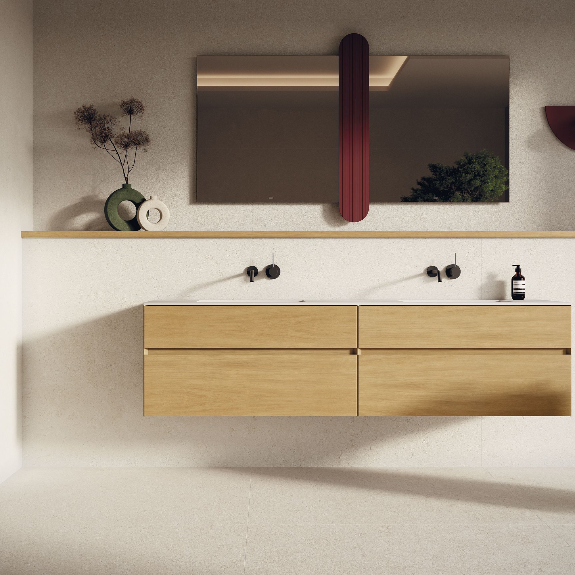 Empress Sand Smooth Ceramic Matt Wall Tile 30x90cm