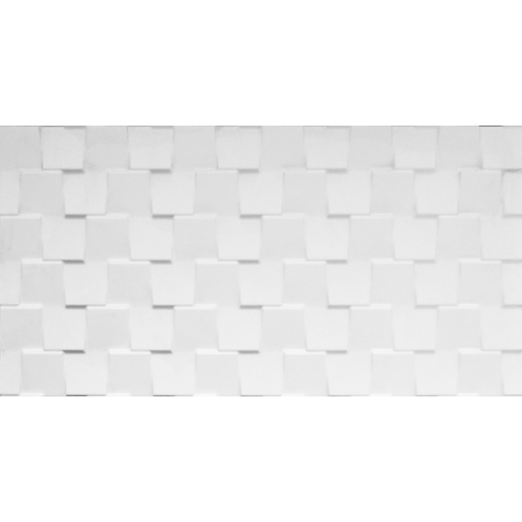 Empoli White Ceramic Satin Textured 3D Wall Tile 30x60cm