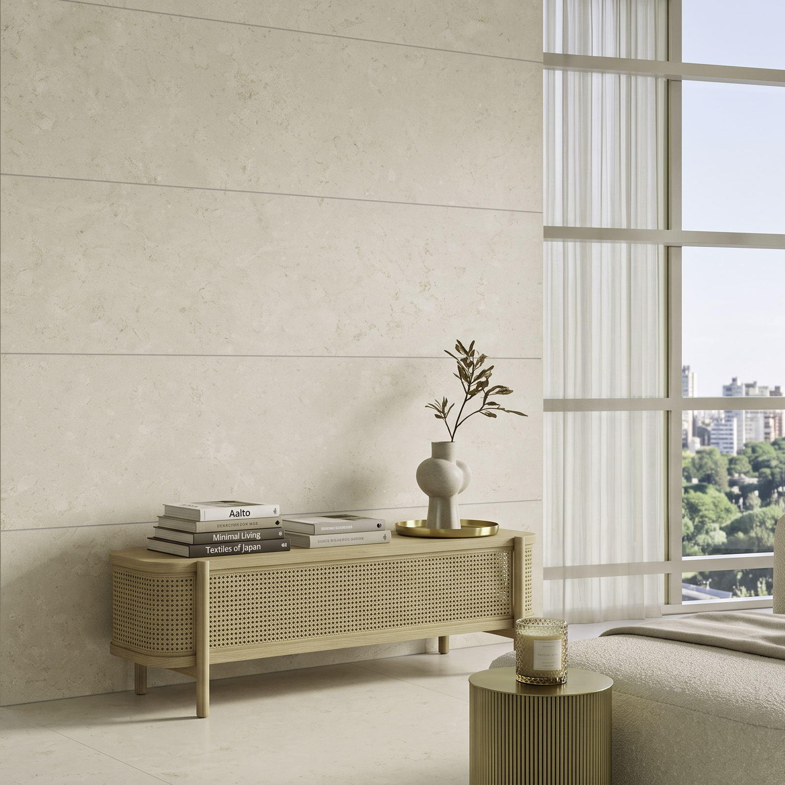 Empress Sand Smooth Ceramic Matt Wall Tile 30x90cm