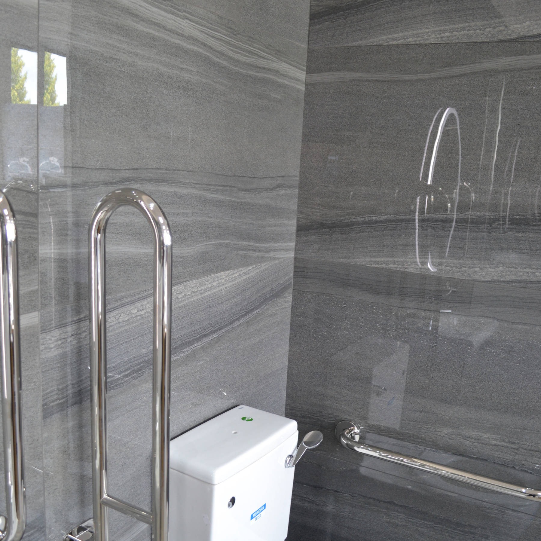 Edenbridge Dark Grey Marble Porcelain Polished 60x60cm
