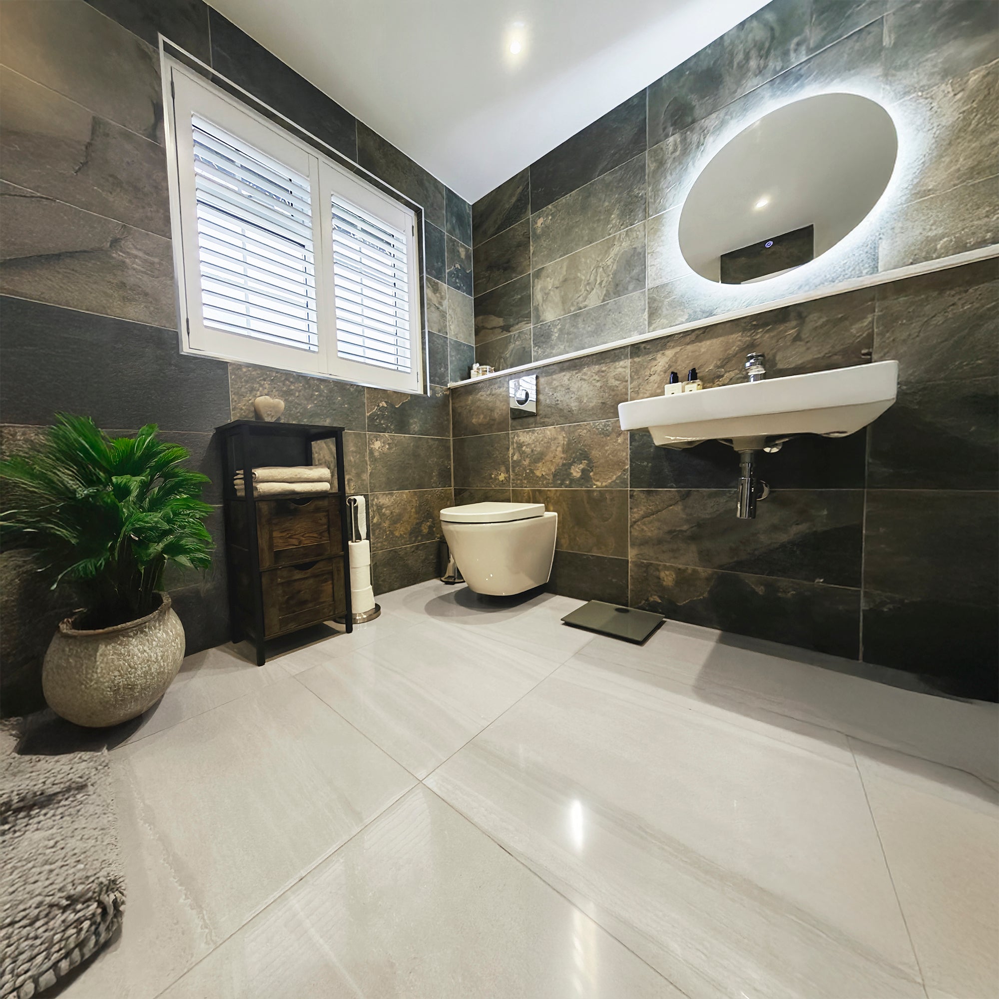 Edenbridge White Marble Effect Porcelain Polished 60x60cm