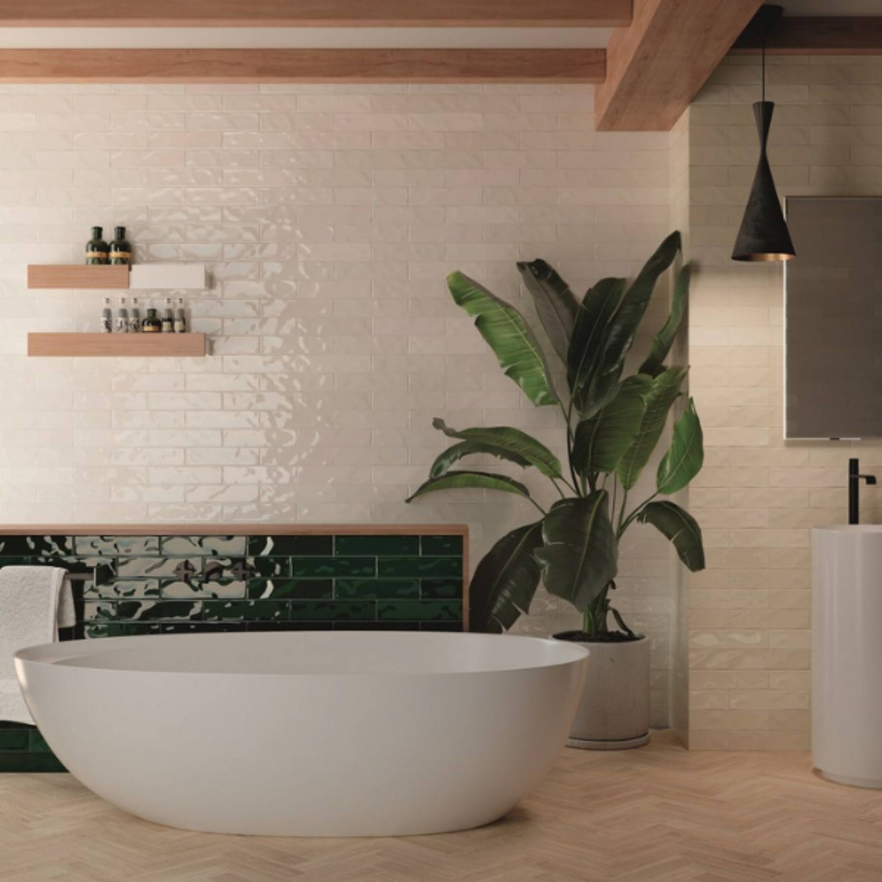 Florida Neutro Off White Ceramic Gloss Wall Tile 7.5x30cm