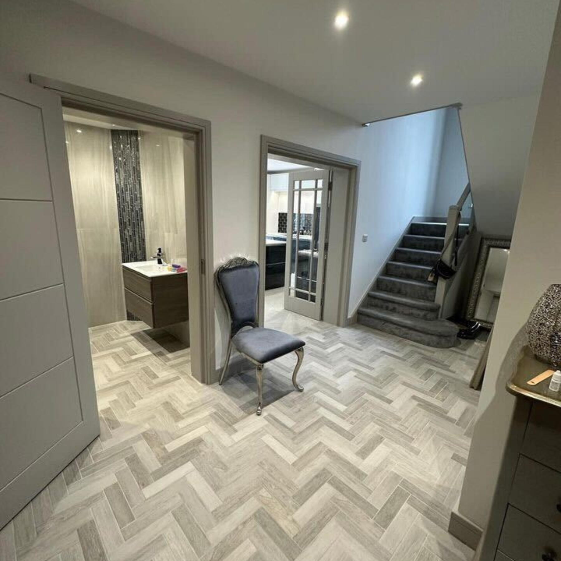 Parquet Taupe Porcelain Textured 7x28cm