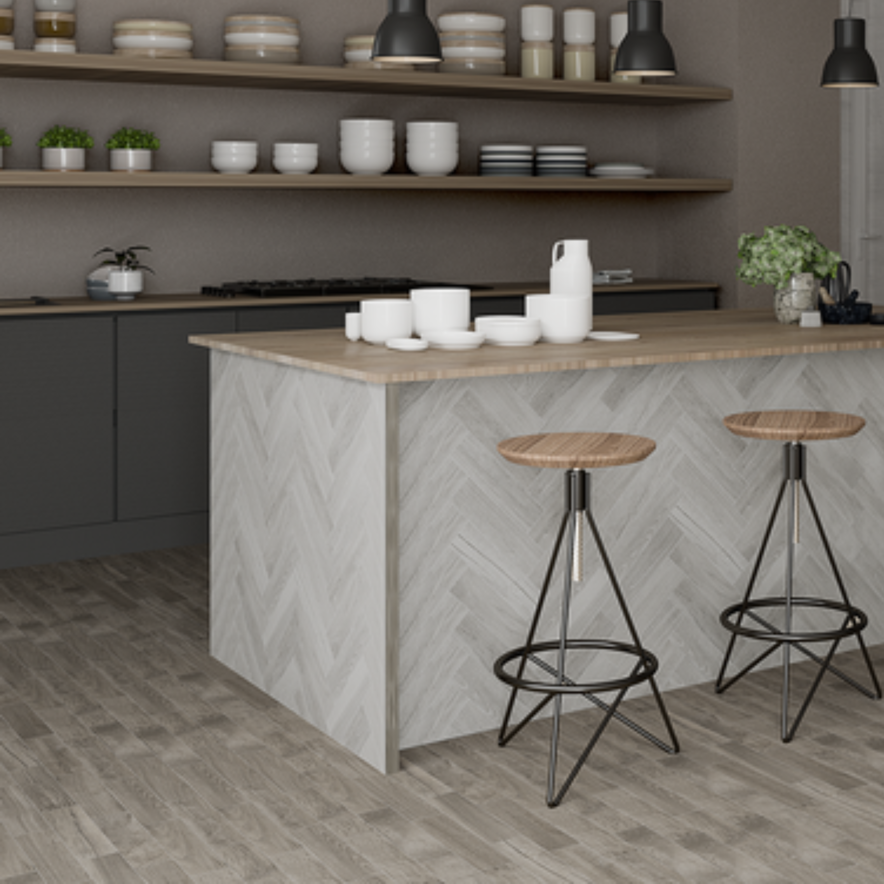 Fesco Neutro White Wood Effect Ceramic Tile 7.5x30cm