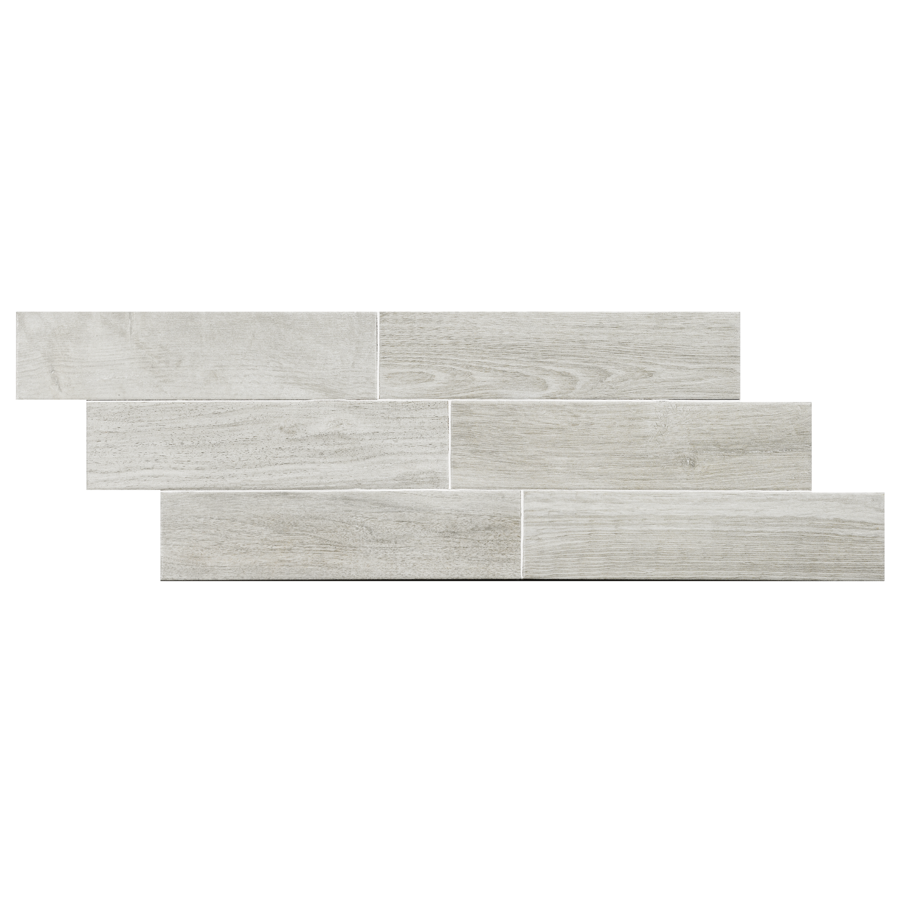 Fesco Neutro White Wood Effect Ceramic Tile 7.5x30cm