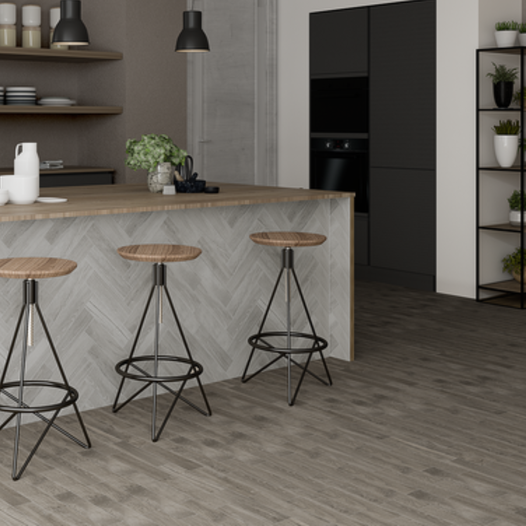 Fesco Nogal Walnut Wood Effect Ceramic Tile 7.5x30cm