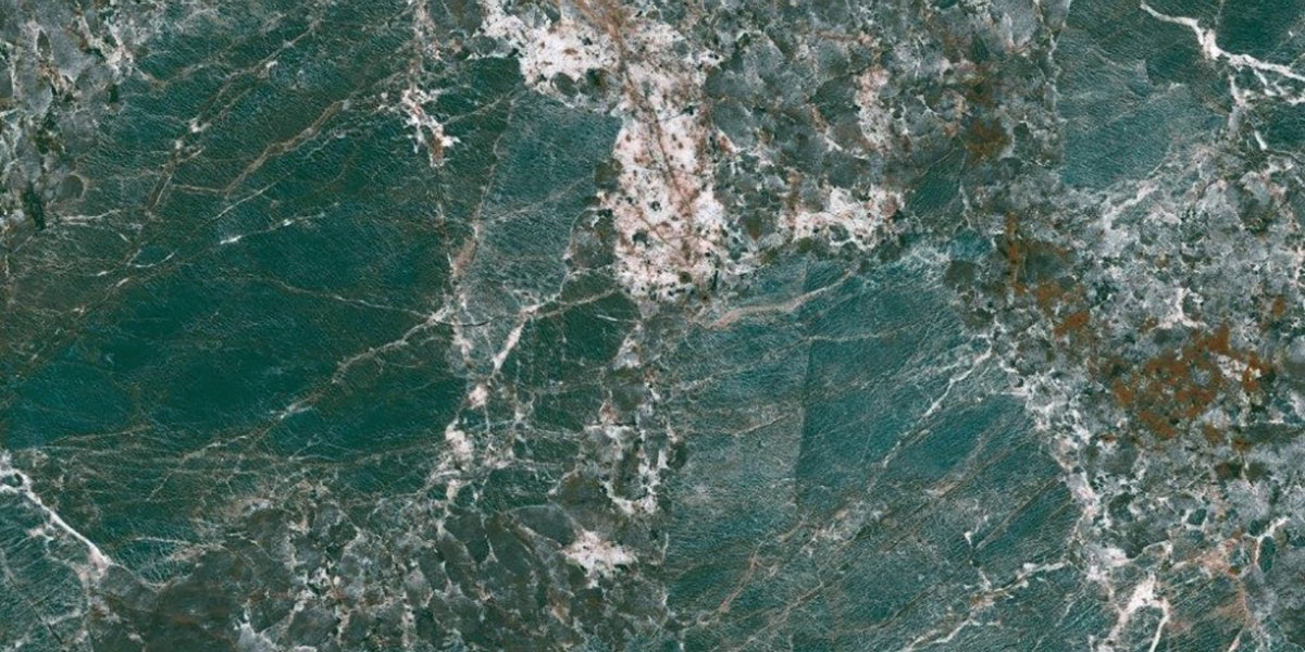 Gazi Turquoise Marble Effect Porcelain Polished 60x120cm
