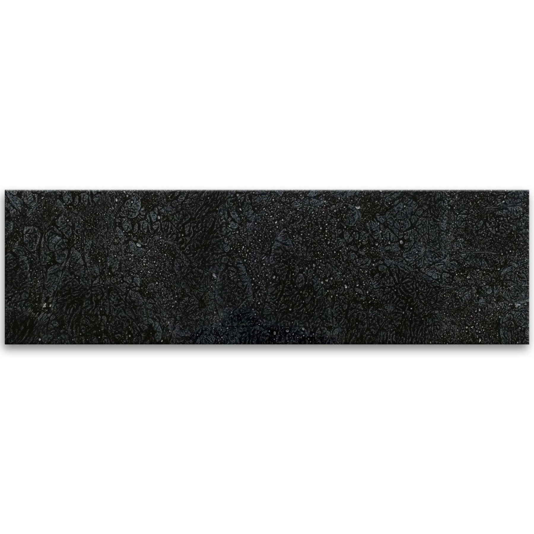 Gold Coast Black Bars Glass Polished Tile 10x33cm