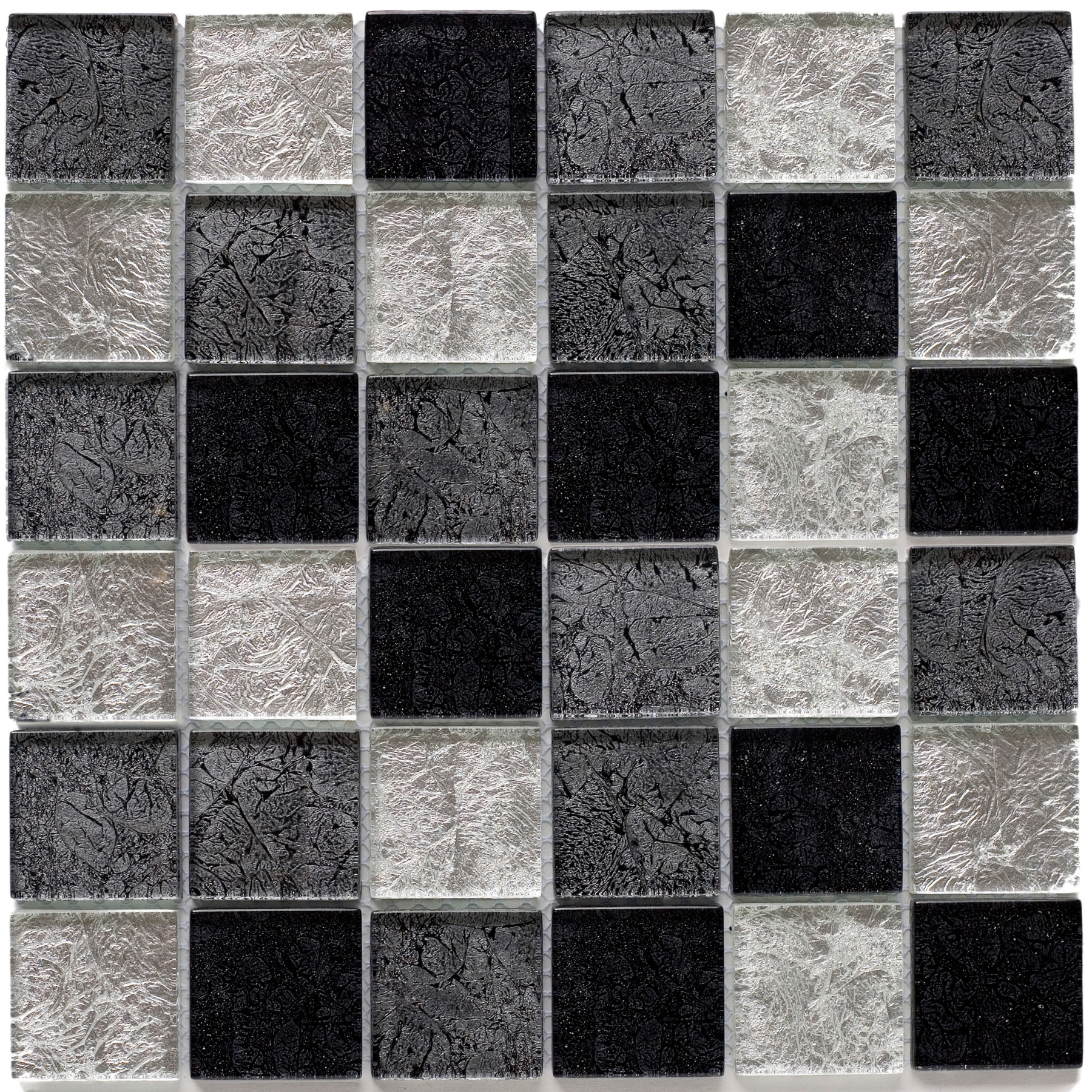 Gold Coast Black Mix Glass Polished Mosaic 30x30cm 4.8