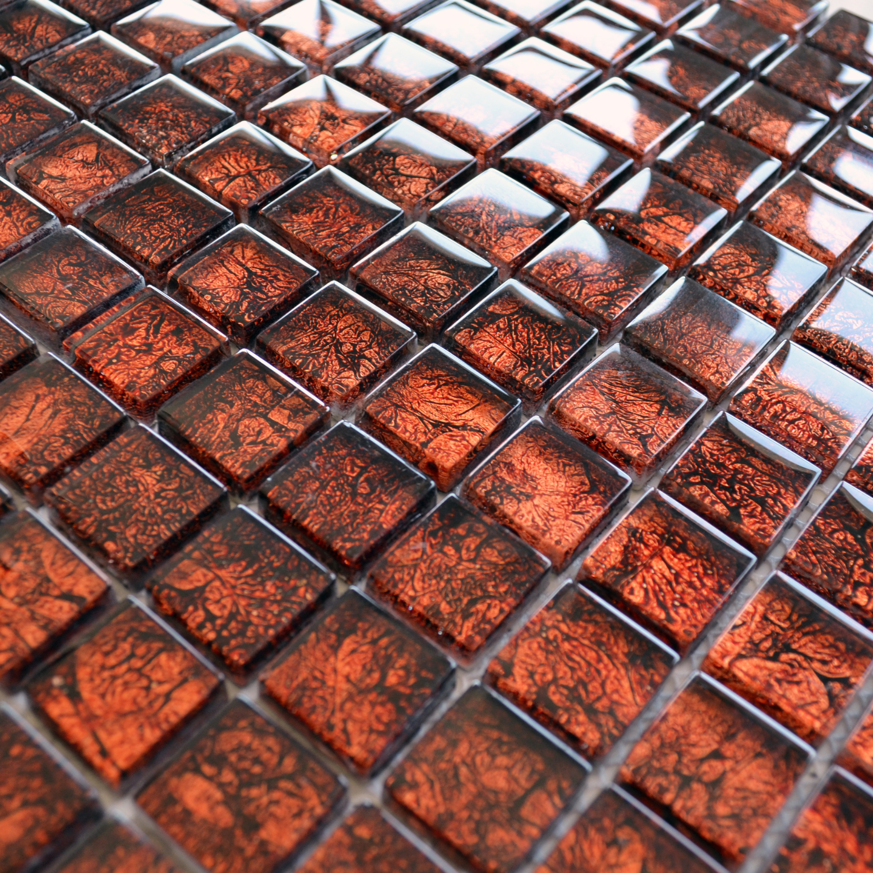 Gold Coast Bronze Glass Polished Mosaic 30x30cm 2.3