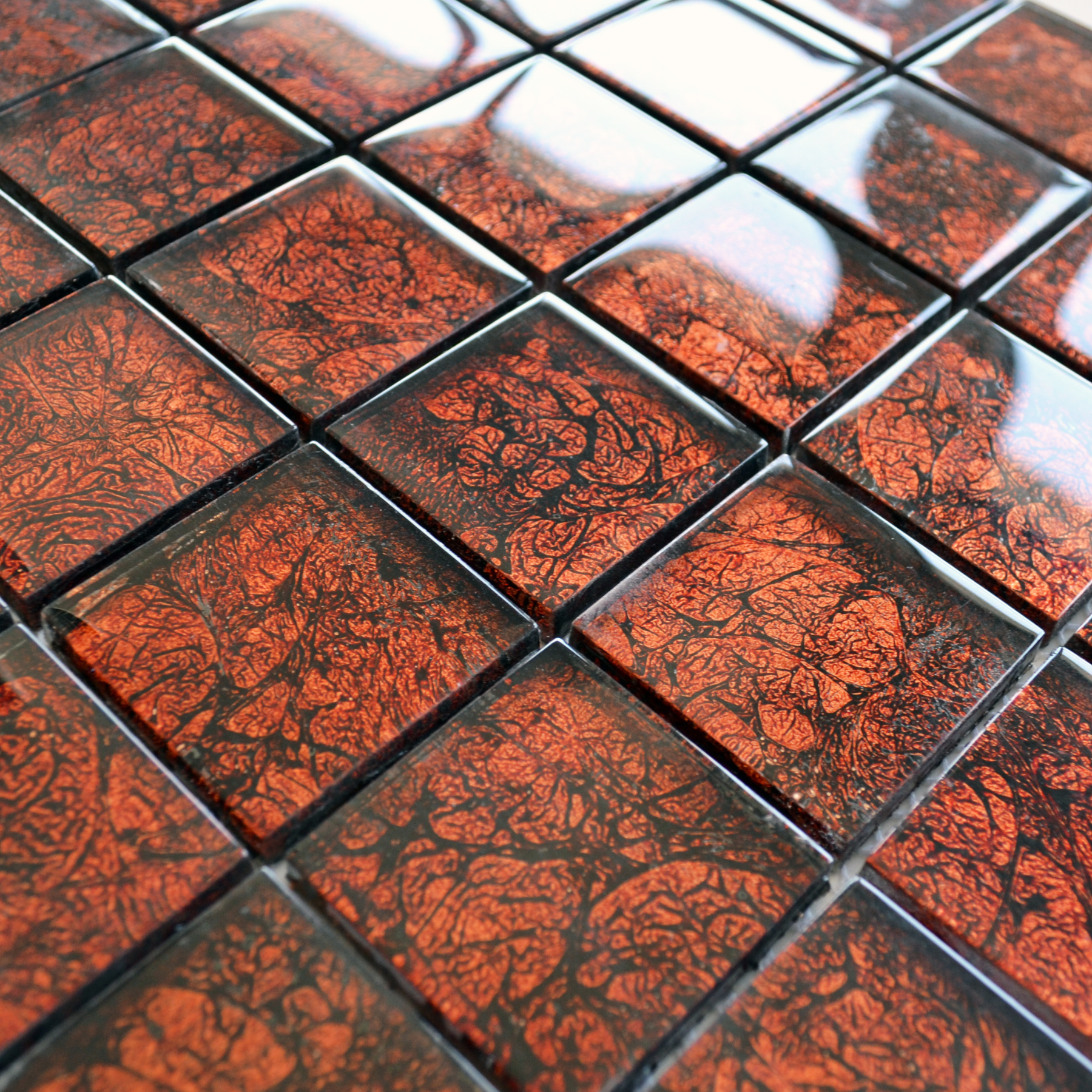 Gold Coast Bronze Glass Polished Mosaic 30x30cm 4.8