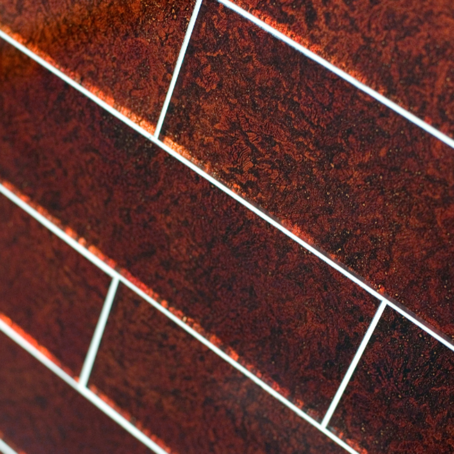 Gold Coast Bronze Bars Glass Polished Tile 10x33cm