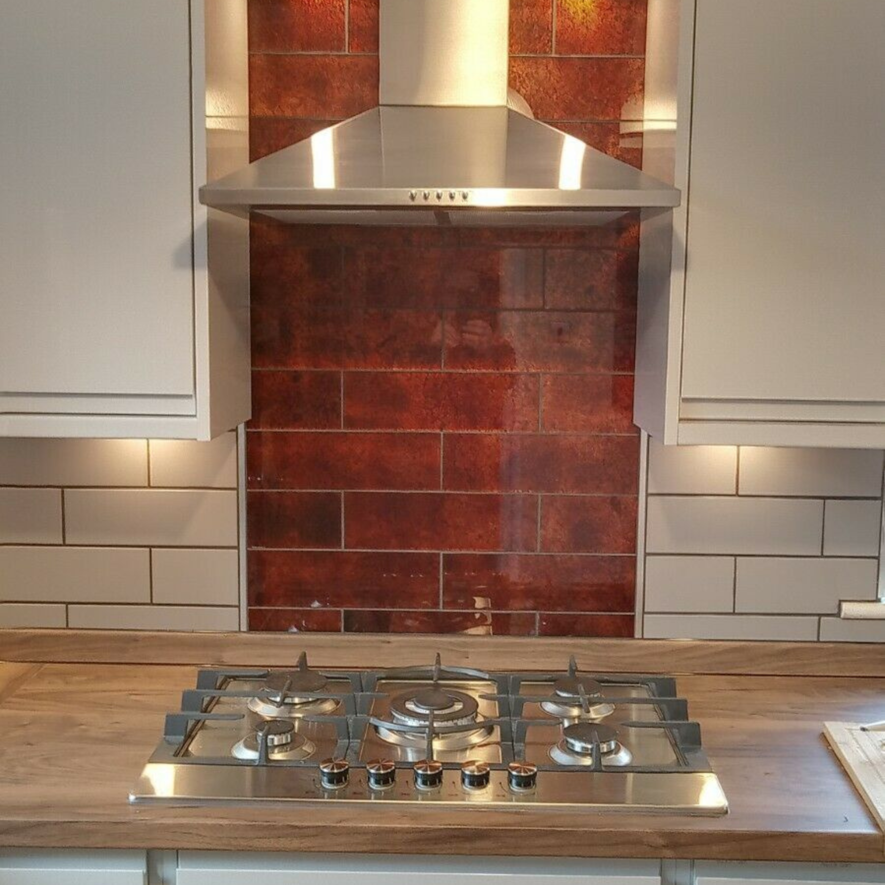 Gold Coast Bronze Bars Glass Polished Tile 10x33cm