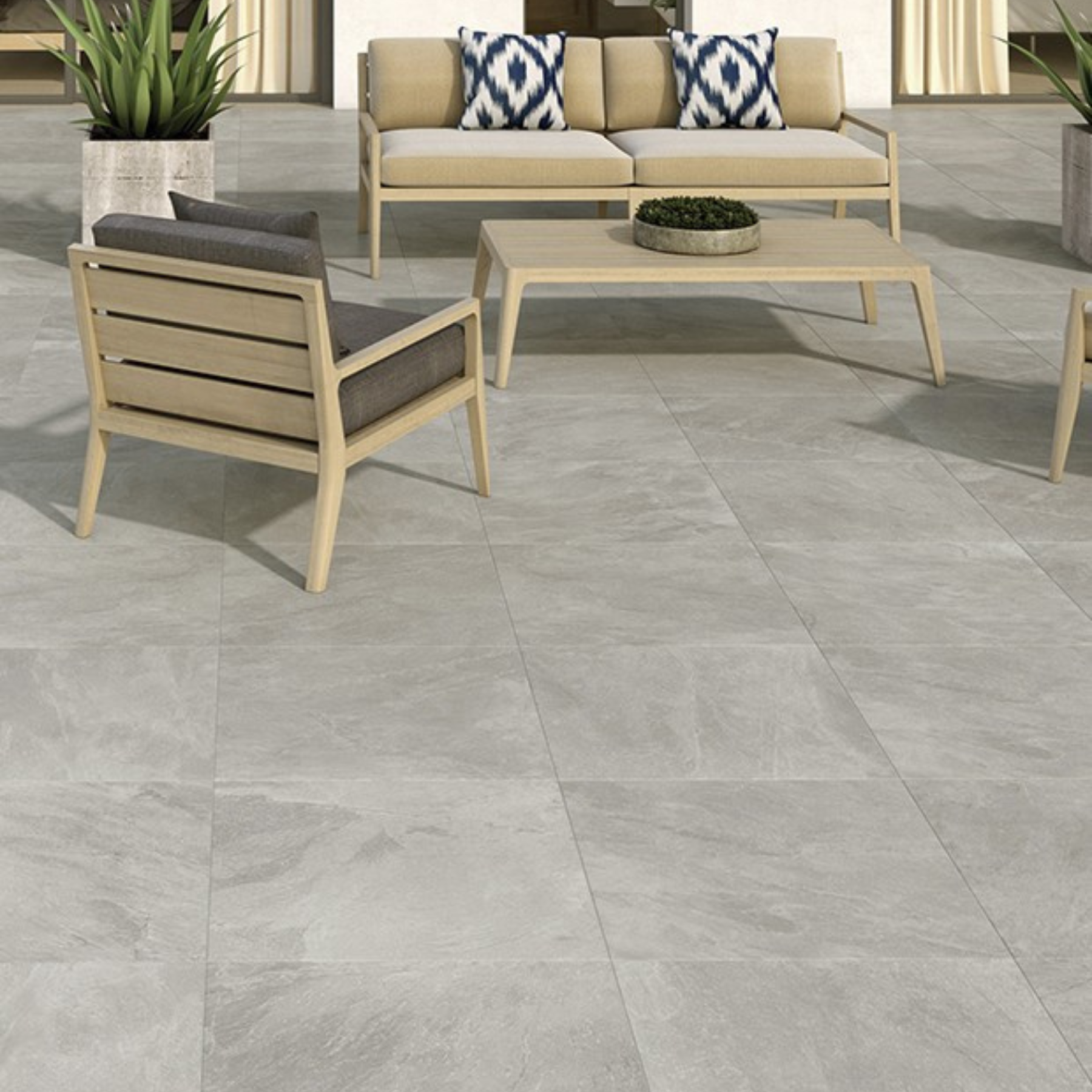 Saca Peak Grey Porcelain Textured 59.2x59.2cm 2cm