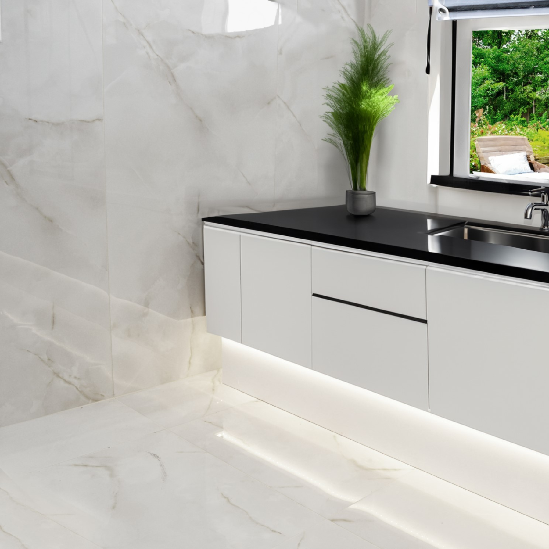 Silea Onyx Grey Porcelain Gloss 60x120cm