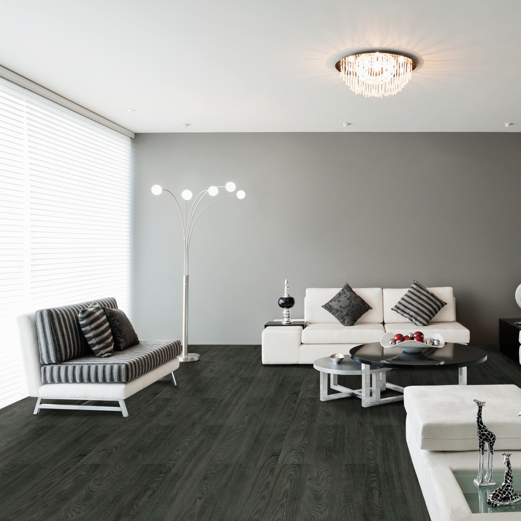 Glendale Anthracite LVT/SPC Textured 17.78x121.92cm