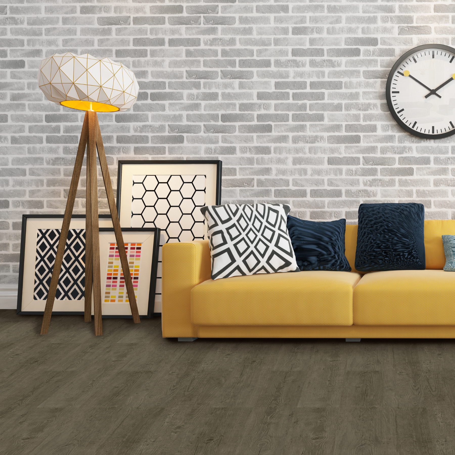 Glendale Dark Grey LVT/SPC Textured 17.78x121.92cm