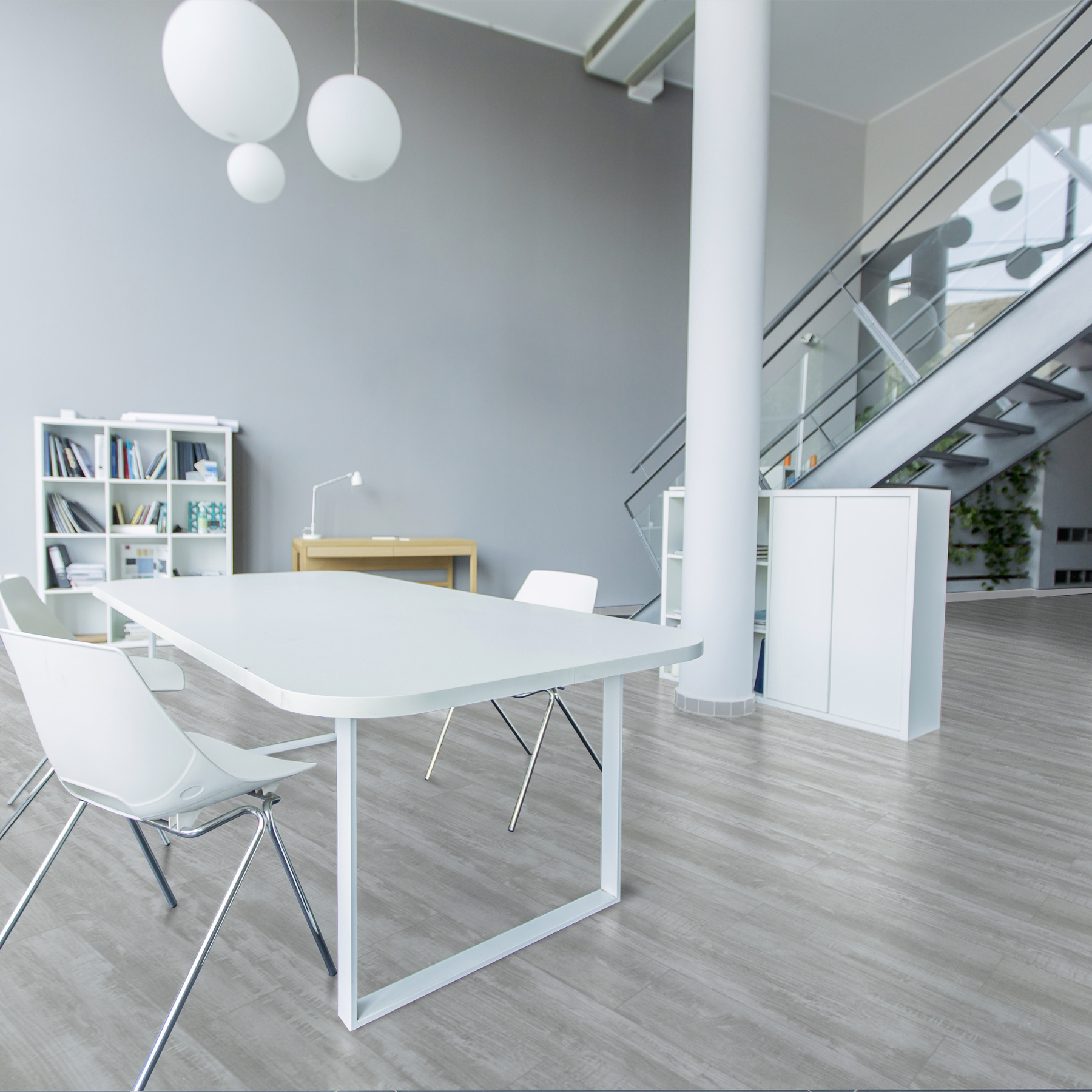 Glendale White LVT/SPC Textured 17.78x121.92cm