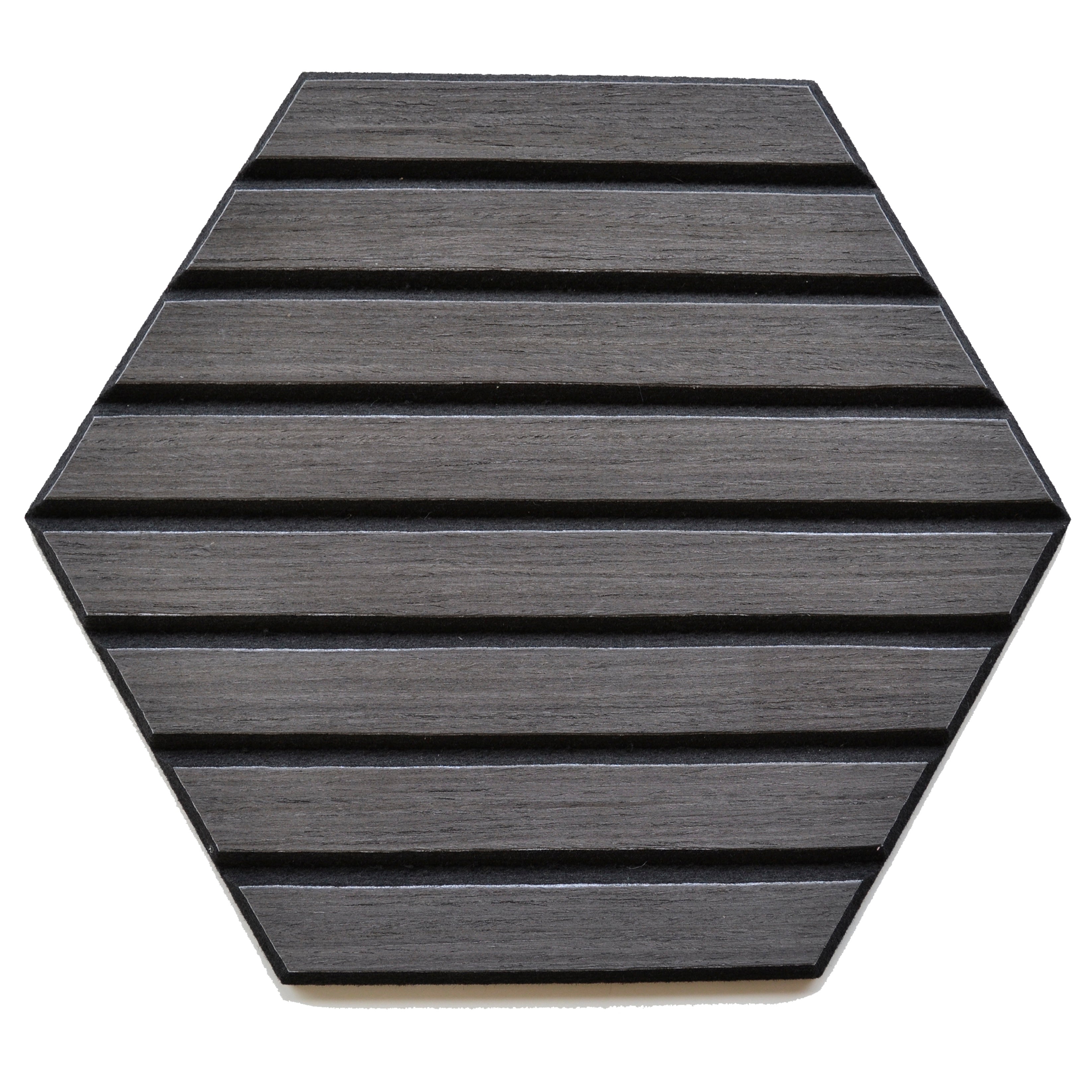 Black Self-Adhesive Acoustic Hexagon Wall Panel 26x30cm