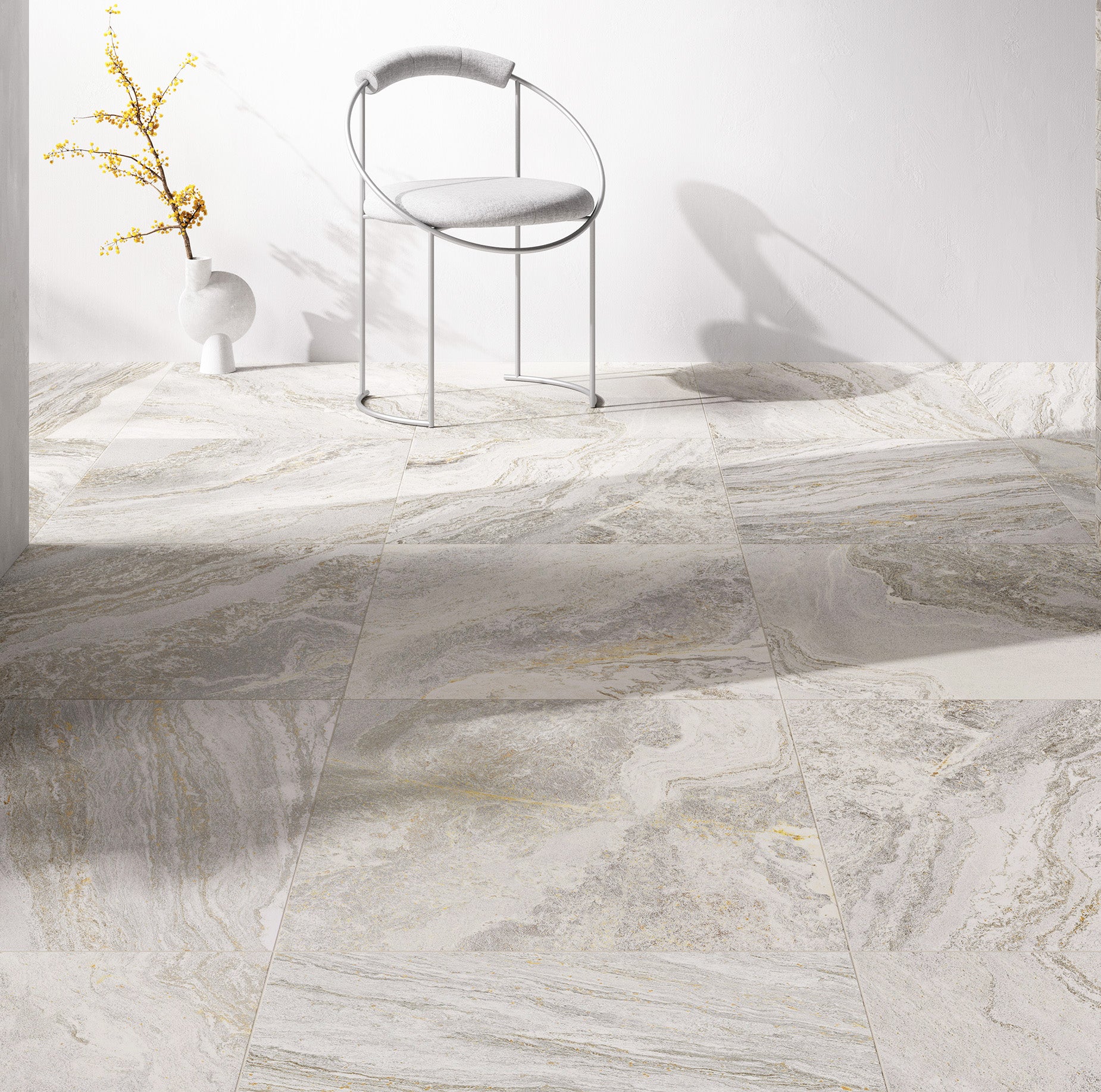 Santa Ana Quartz Effect White Porcelain Matt 60x60cm