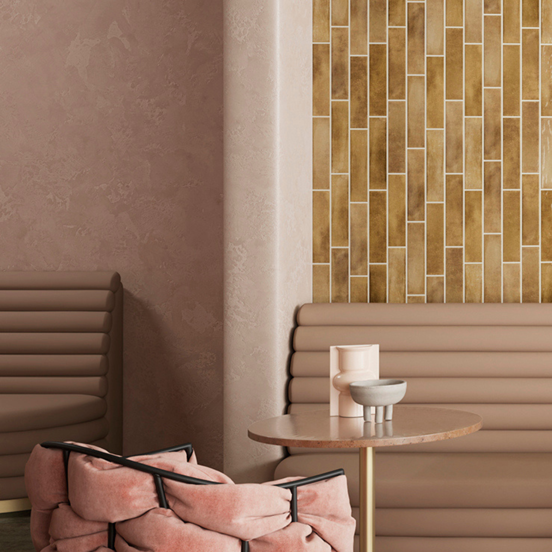 Imbue Cotto Gold Porcelain Slip Resistant Brick Tile 6x25cm