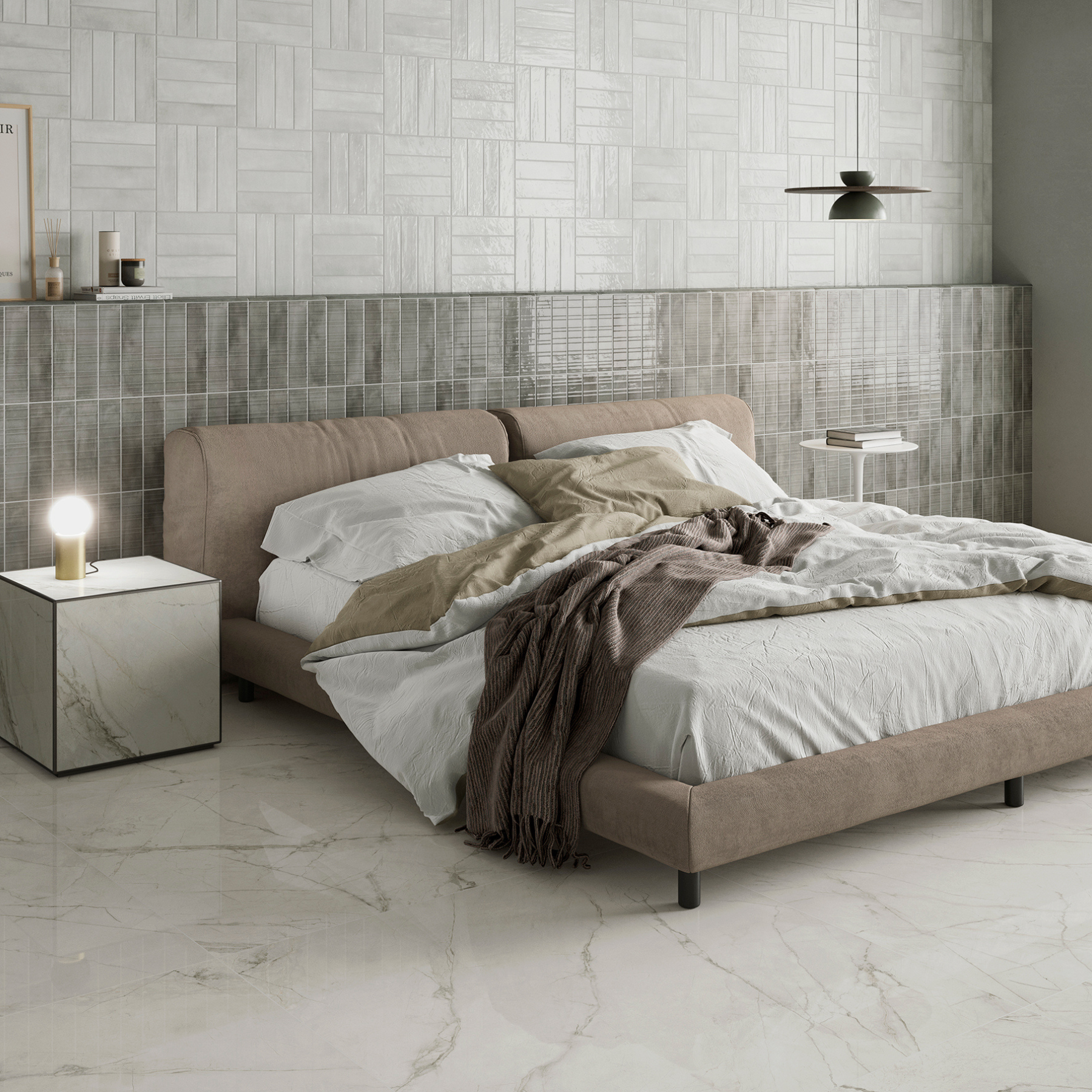 Imbue Grey Porcelain Slip Resistant Brick Tile 6x25cm