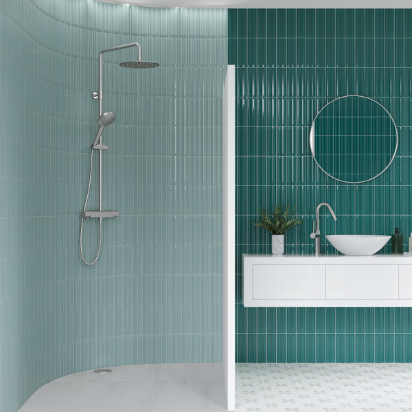 Imperia Green & White Ceramic Slip Resistant Tile 20x20cm