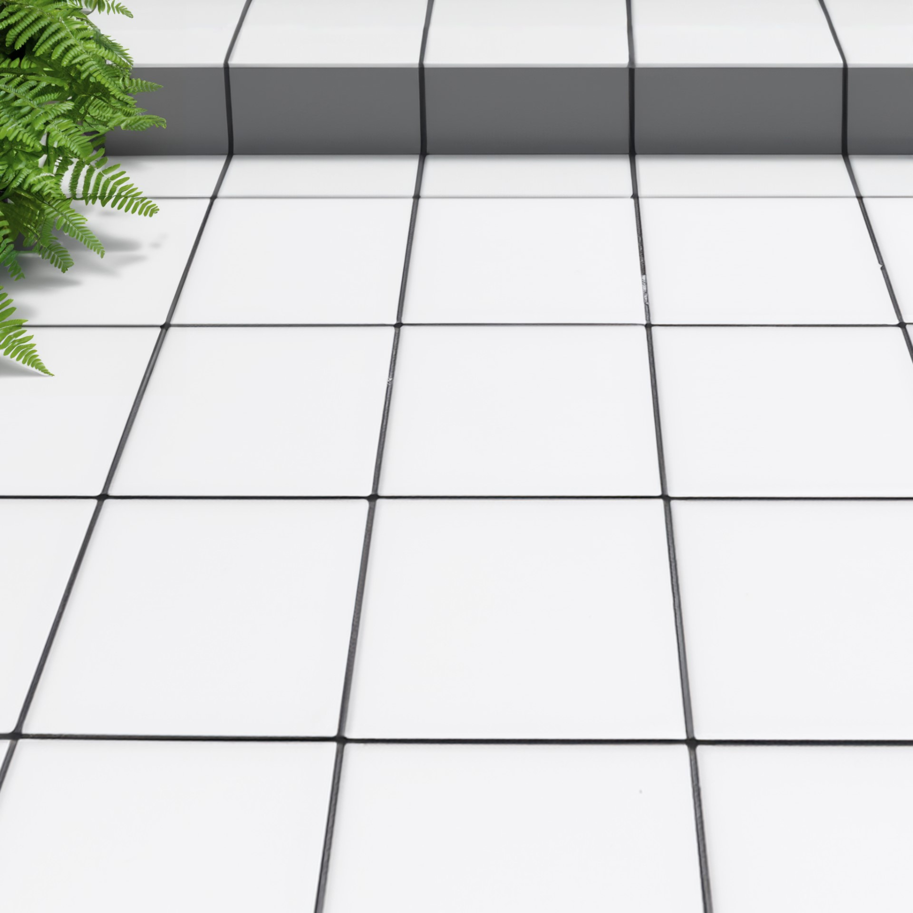 Kartal White Porcelain Matt Wall & Floor Tile 20x20cm