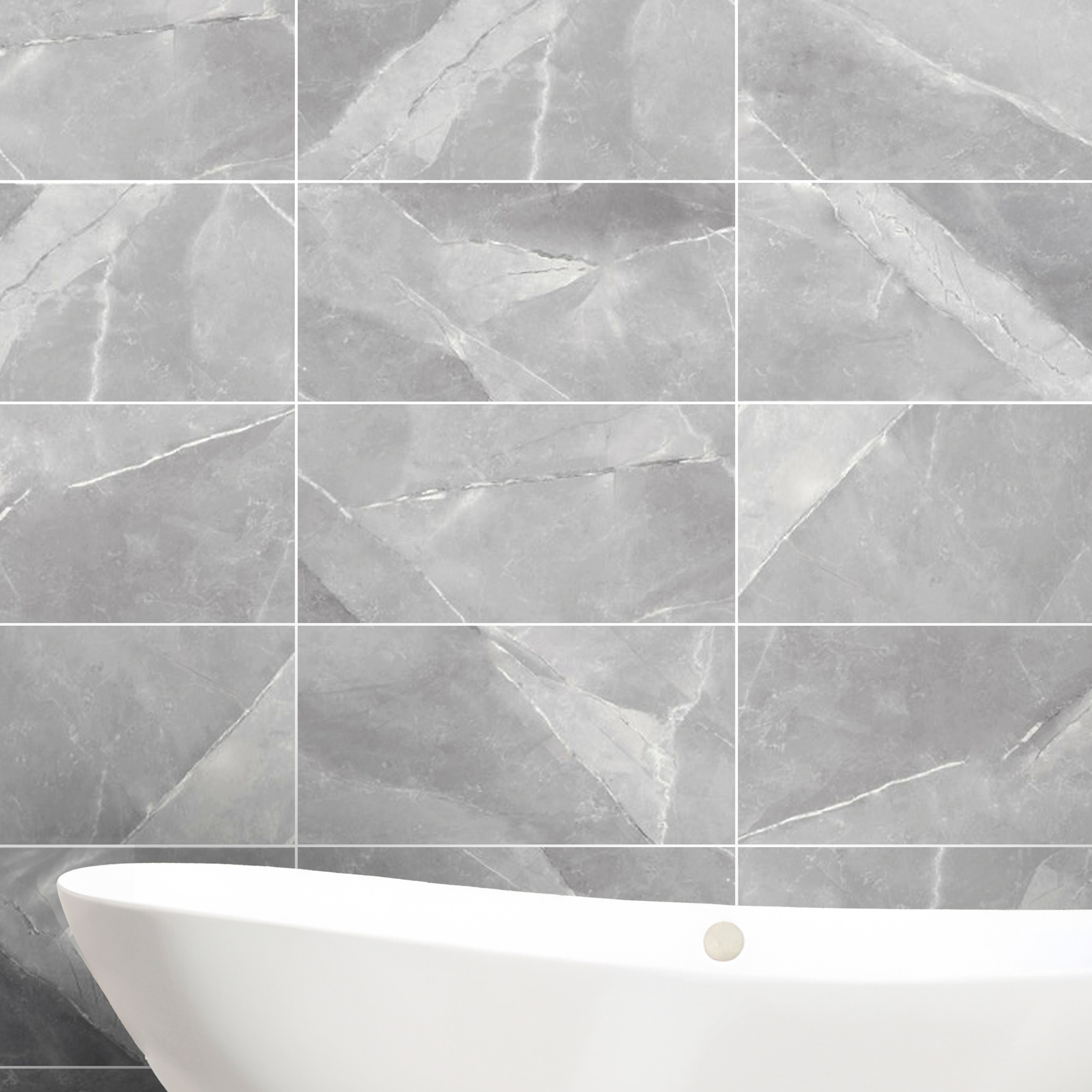 Lavant Grey Vein Stone Effect Porcelain Tile 30x60cm