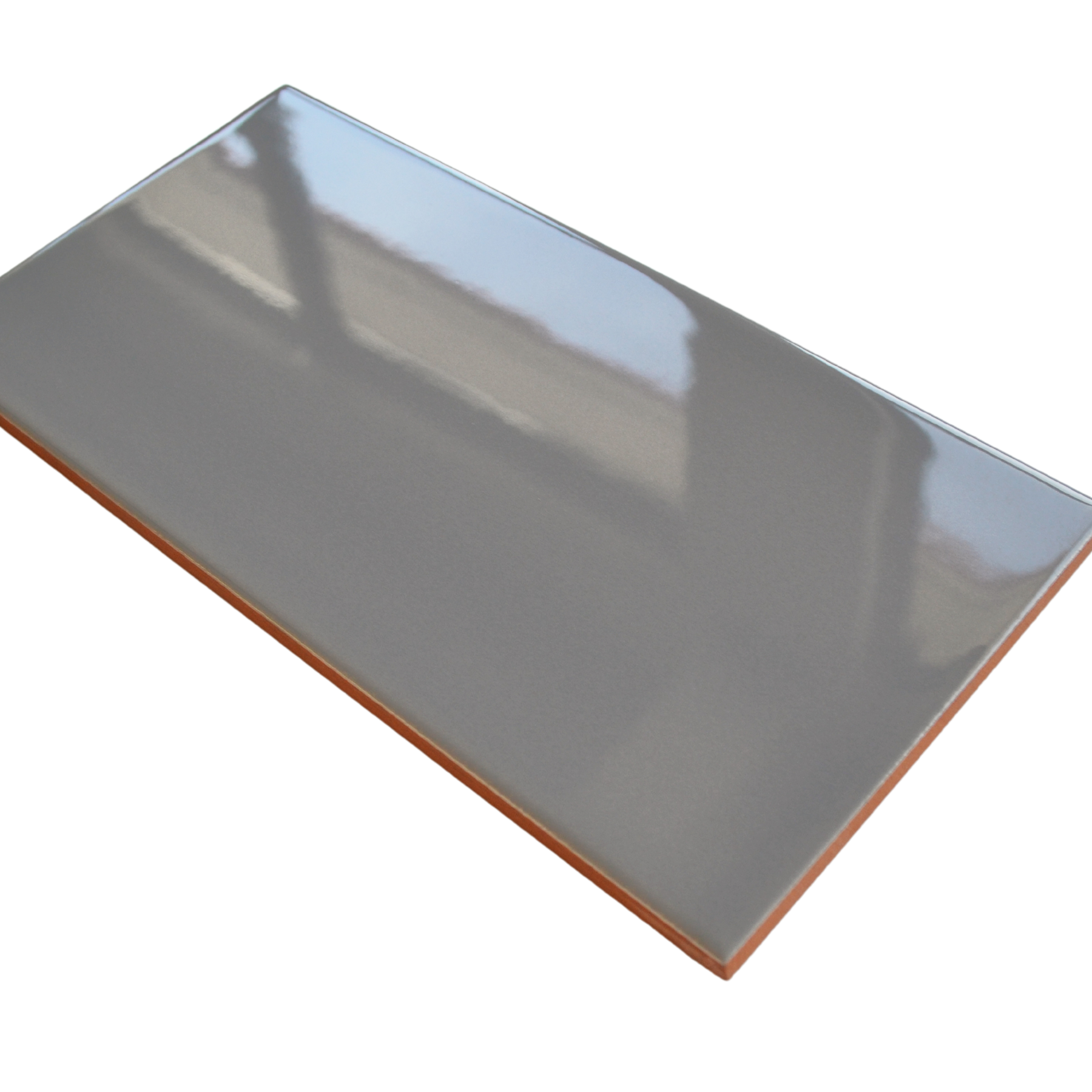 Heritage Grey Ceramic Gloss Brick Wall Tile 10x20cm