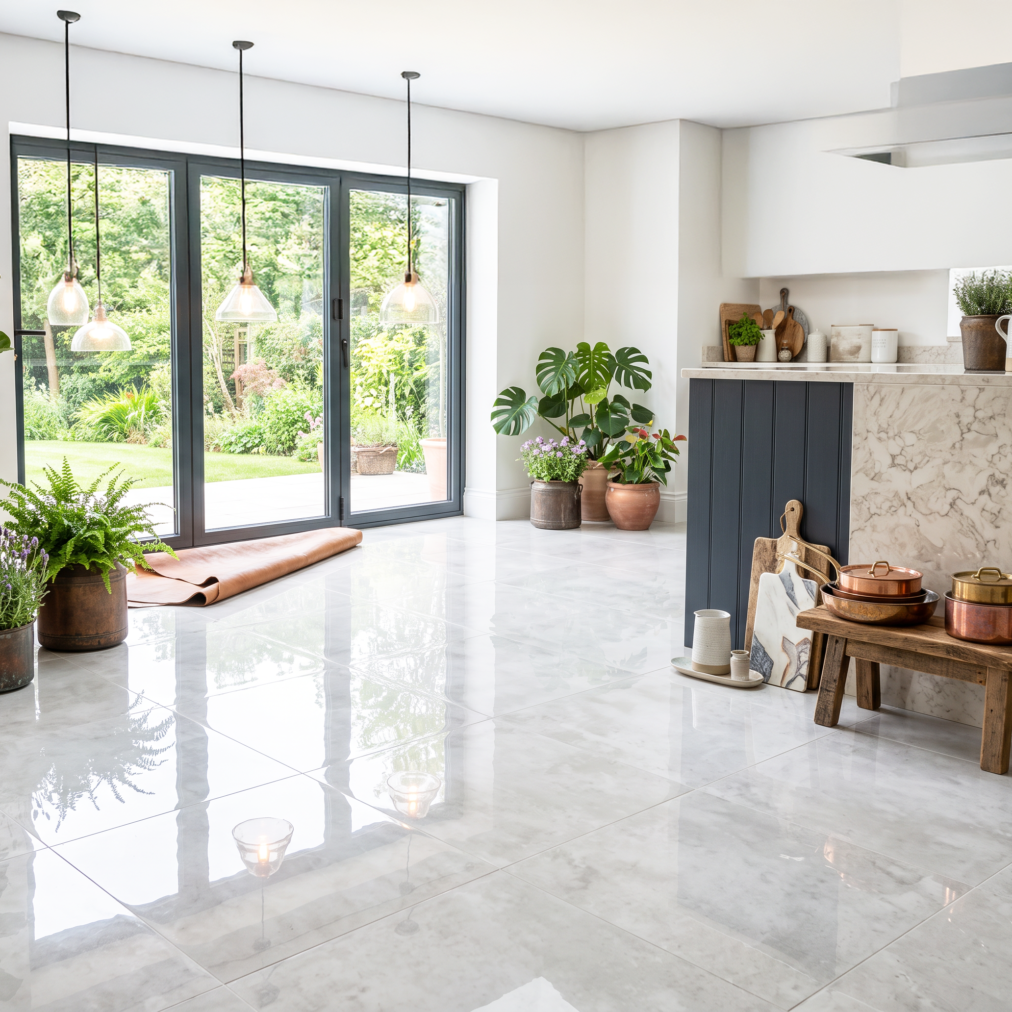 Lux Bianco Porcelain Polished Rectified Tile 60x60cm