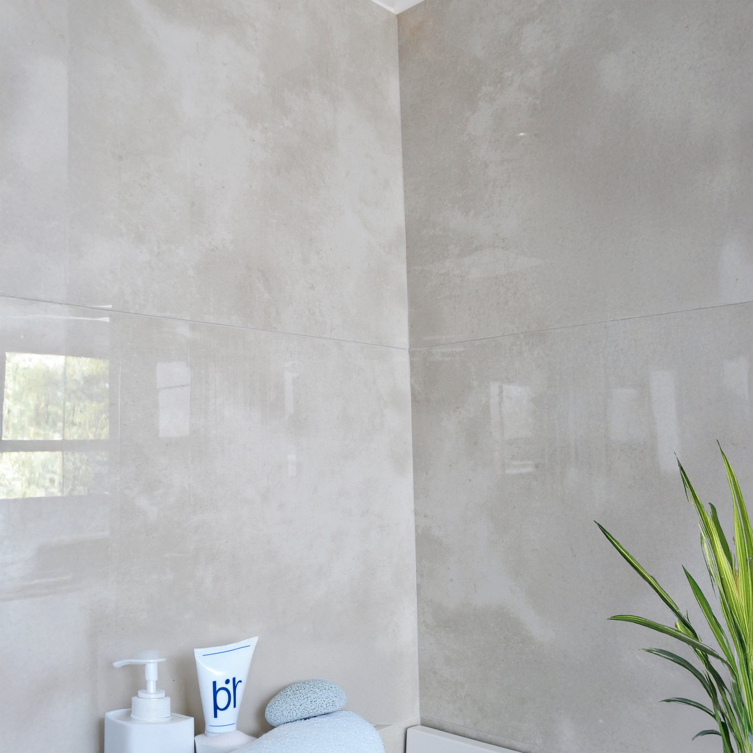 Lux Grey Porcelain Polished Rectified Tile 60x60cm