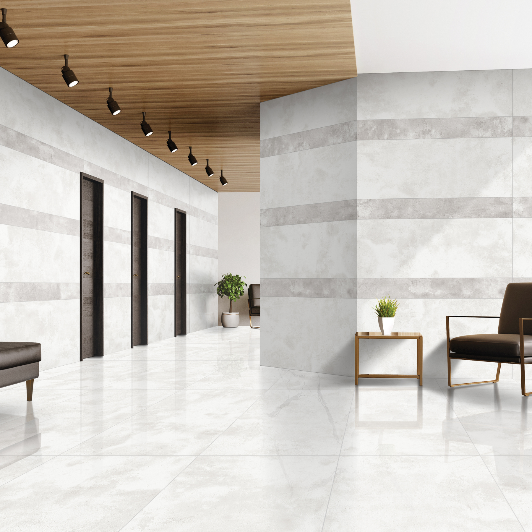 Lux Bianco Porcelain Polished Rectified Tile 60x120cm