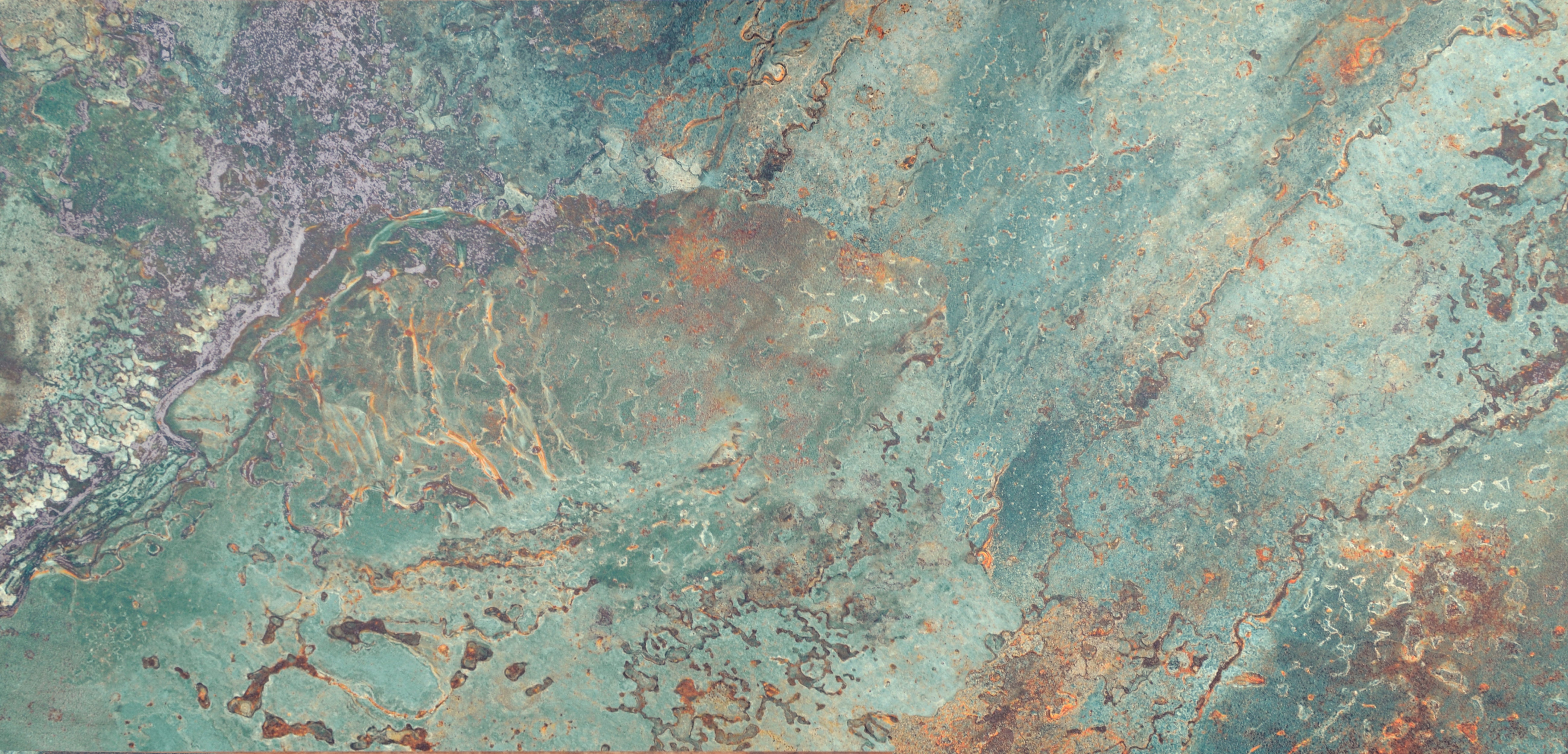 Modesto Blue Green Patina Effect Porcelain Tile 60x120cm