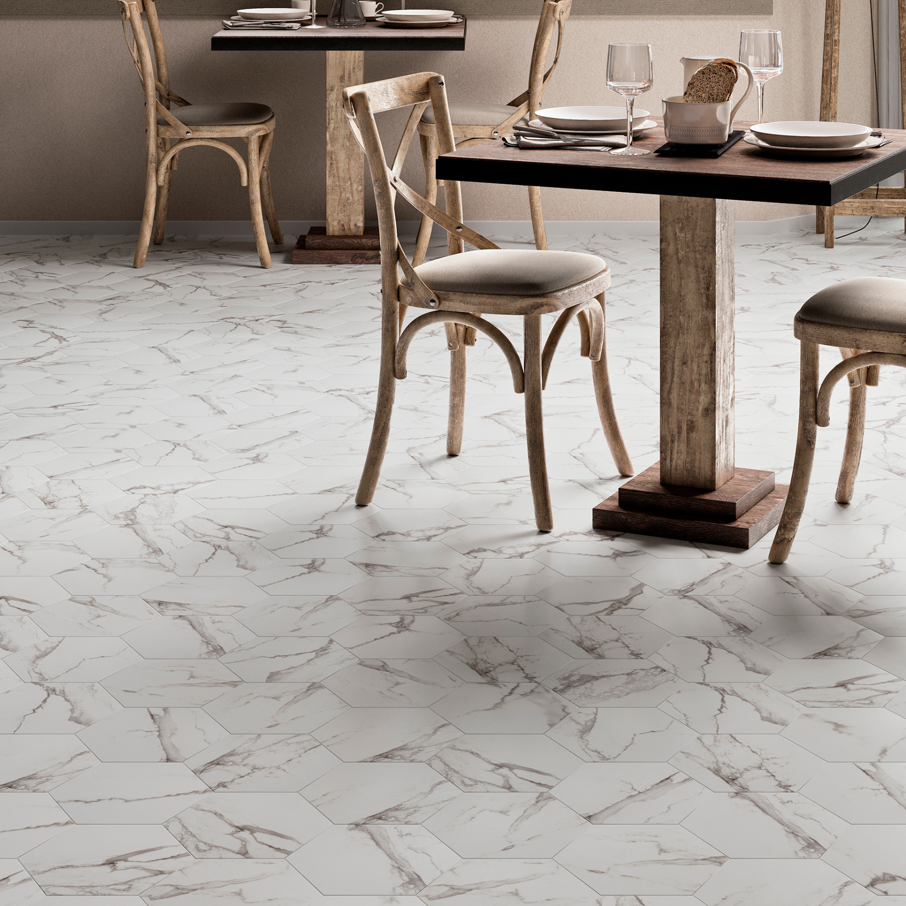 Muse Blanco Porcelain Matt 23x27cm