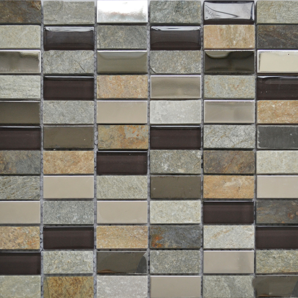 Marino Natural Glass Stone Metal 30x30cm