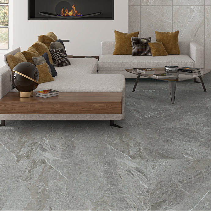 Miami Anthracite Porcelain 1cm Indoor & Outdoors Matt 99.5x99.5cm Floor ...
