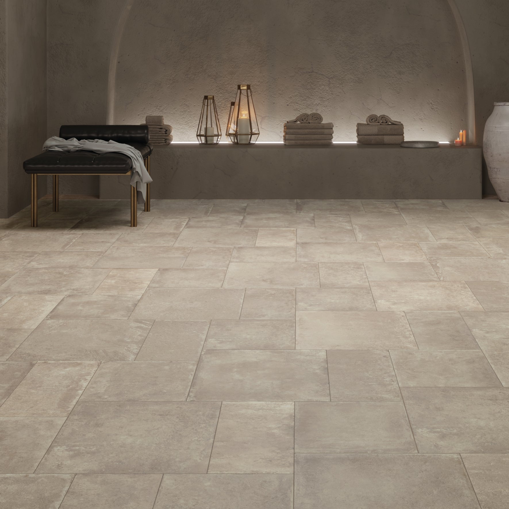 Malami Corda Beige Porcelain Modular Matt Tile 45x45cm