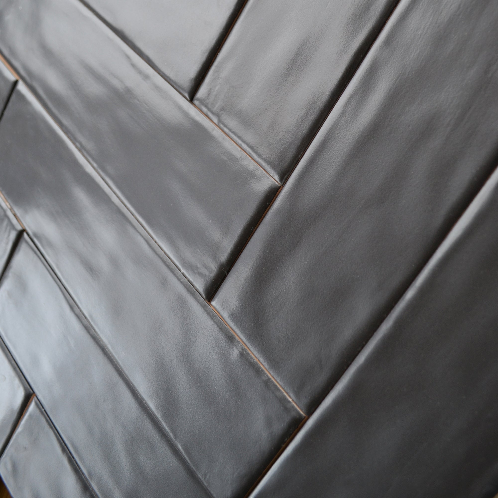 Corato Black Charcoal Ceramic Matt Brick Wall Tile 7.5x30cm