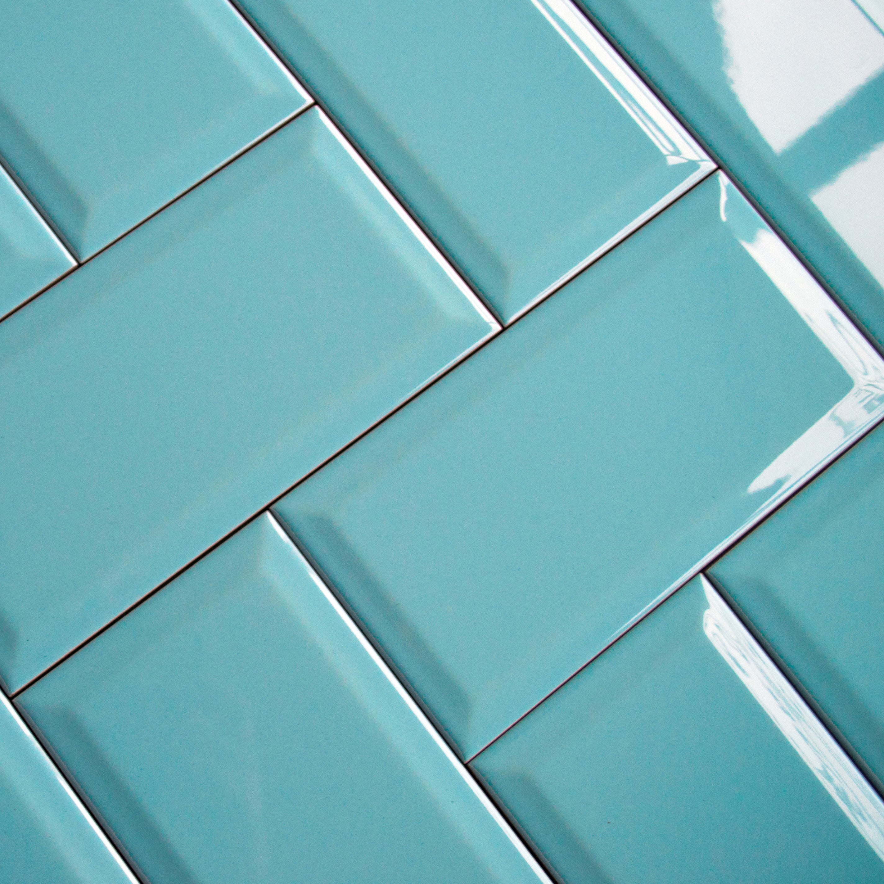 Prismatic Aqua Ceramic Gloss 10x20cm
