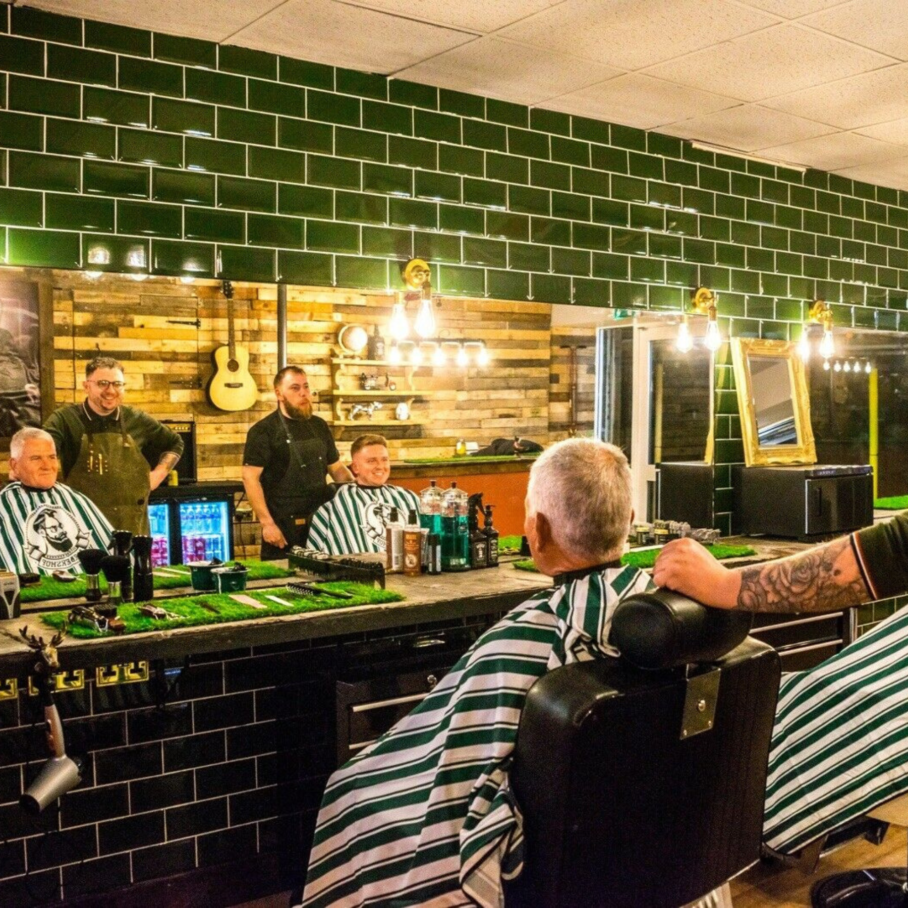 Prismatic Bottle Green Bevel Ceramic Gloss Wall Tile 10x20cm