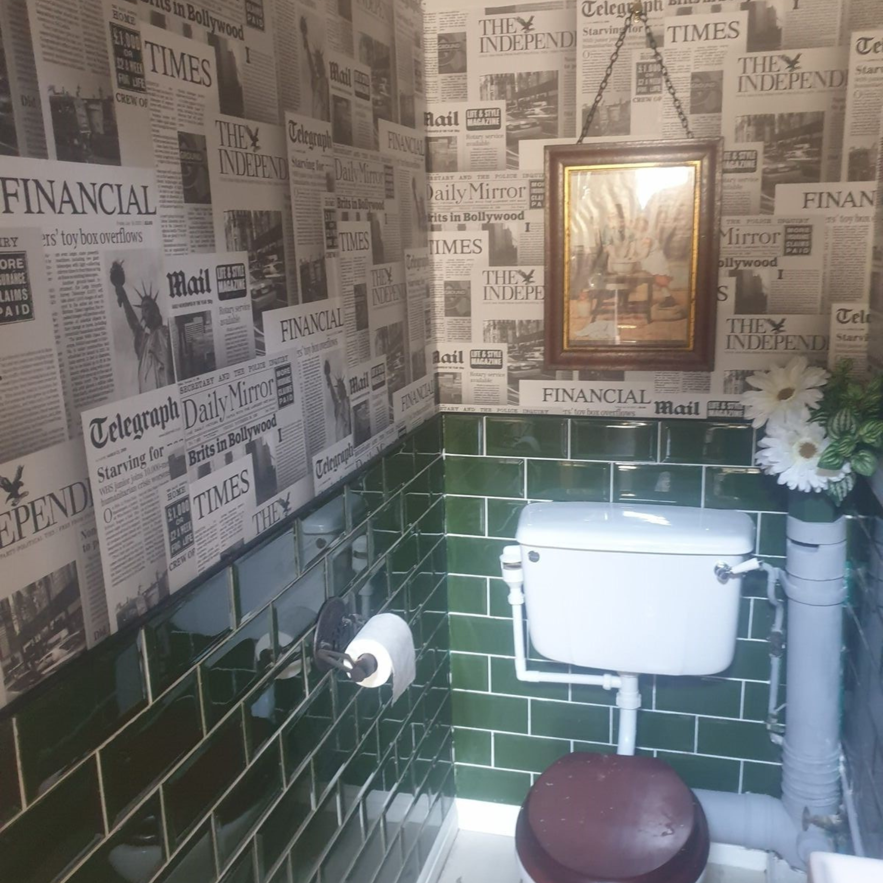 Prismatic Bottle Green Bevel Ceramic Gloss Wall Tile 10x20cm